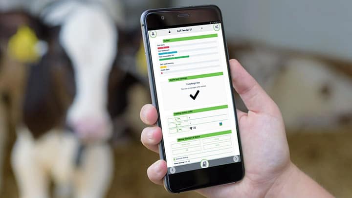 phone app for automated calf feeder
